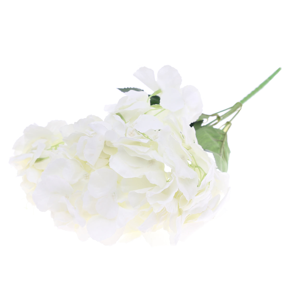 Hydrangea flower Stick Nylon+Plastic White