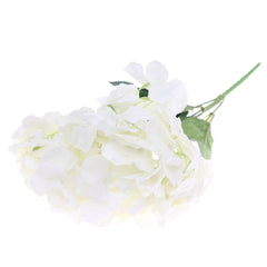 Hydrangea flower Stick Nylon+Plastic White