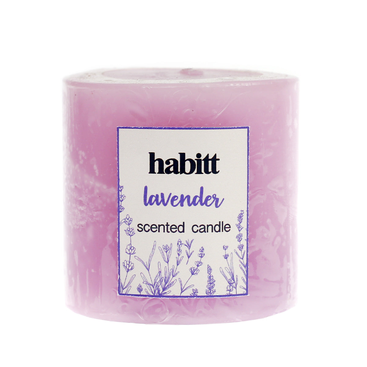 Lavender Pillar Candle 2x2" - Habitt