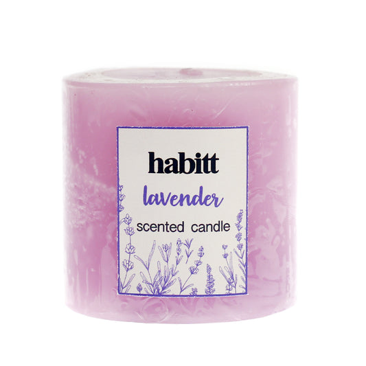 Lavender Pillar Candle 2x2" - Habitt
