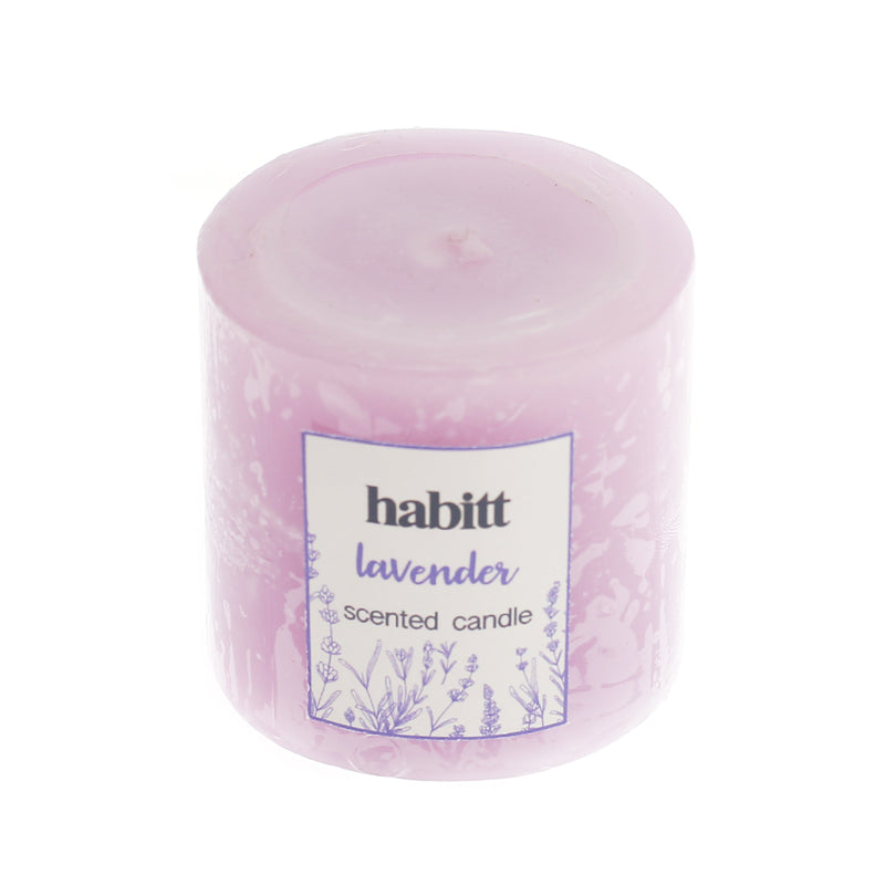 Lavender Pillar Candle 2x2" - Habitt