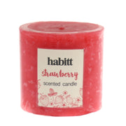 Strawberry Pillar Candle 2x2" - Habitt
