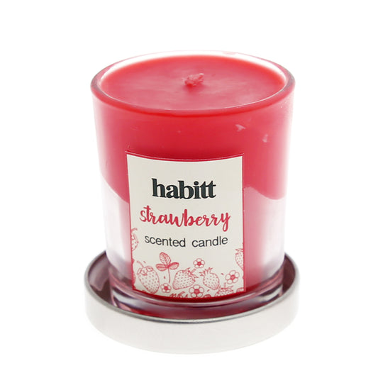 Mini Glass Jar Candle Strawberry - Habitt