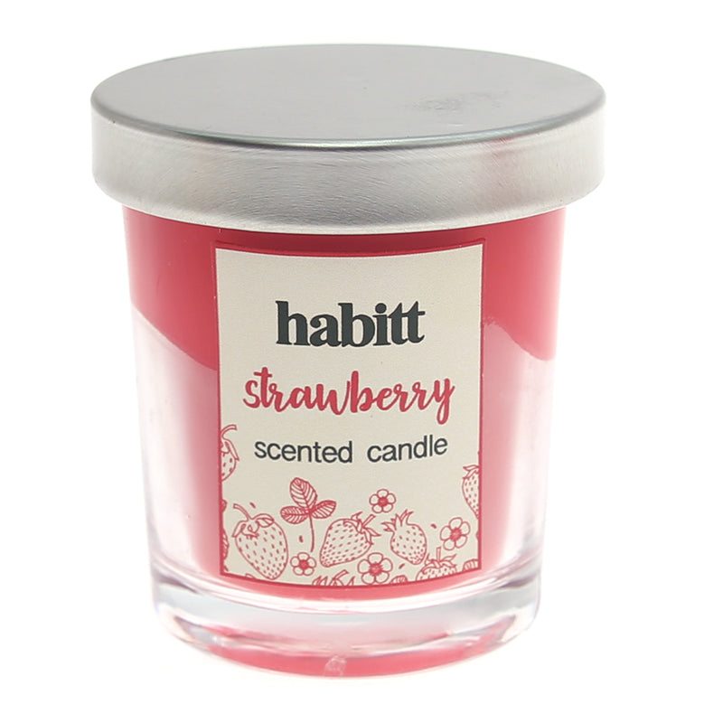 Mini Glass Jar Candle Strawberry - Habitt