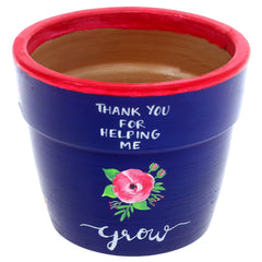 Pot with Plant and Grow Kit Rose Blue