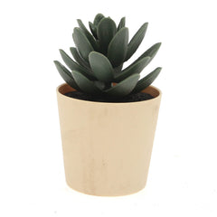 Artificial Succulent Plant in Light Yellow Pot – Modern Decorative Accent - Habitt