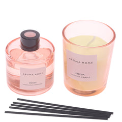 REEDS & FRESHER CANDLE SET PINK...32015