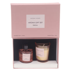 REEDS & FRESHER CANDLE SET PINK...32015