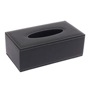 Black Leather Tissue box (Black) - Habitt