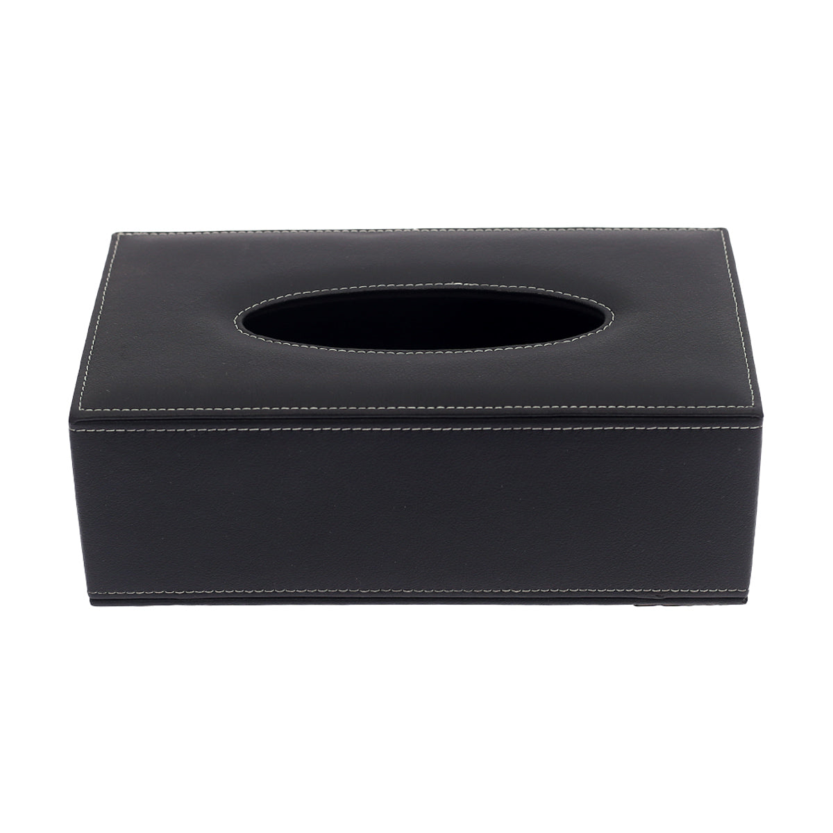 Black Leather Tissue box (Black)