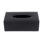 Black Leather Tissue box (Black) - Habitt