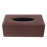 Brown Leather Tissue box (Brown) - Habitt