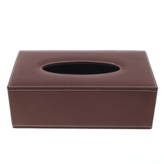 Brown Leather Tissue box (Brown)