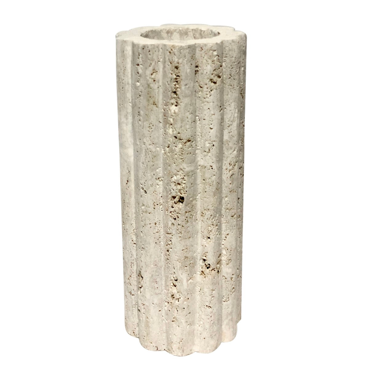 Line Texture Vase TraverTine