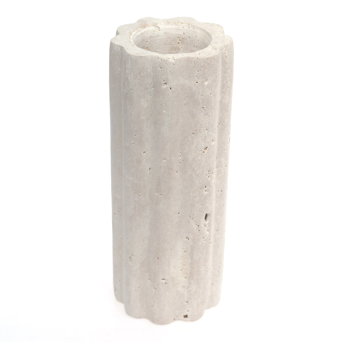 Line Texture Vase TraverTine