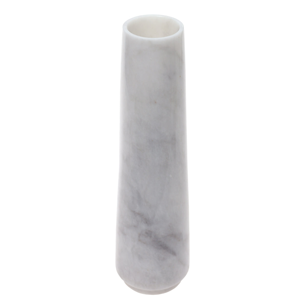 VASE 4X4X15.MARBLE.WHITE..