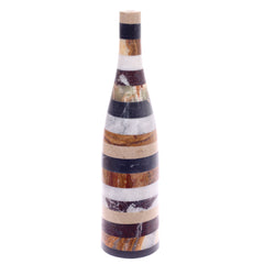 BOTTLE VASE 4X4X15.MARBLE.MULTICOLOUR..