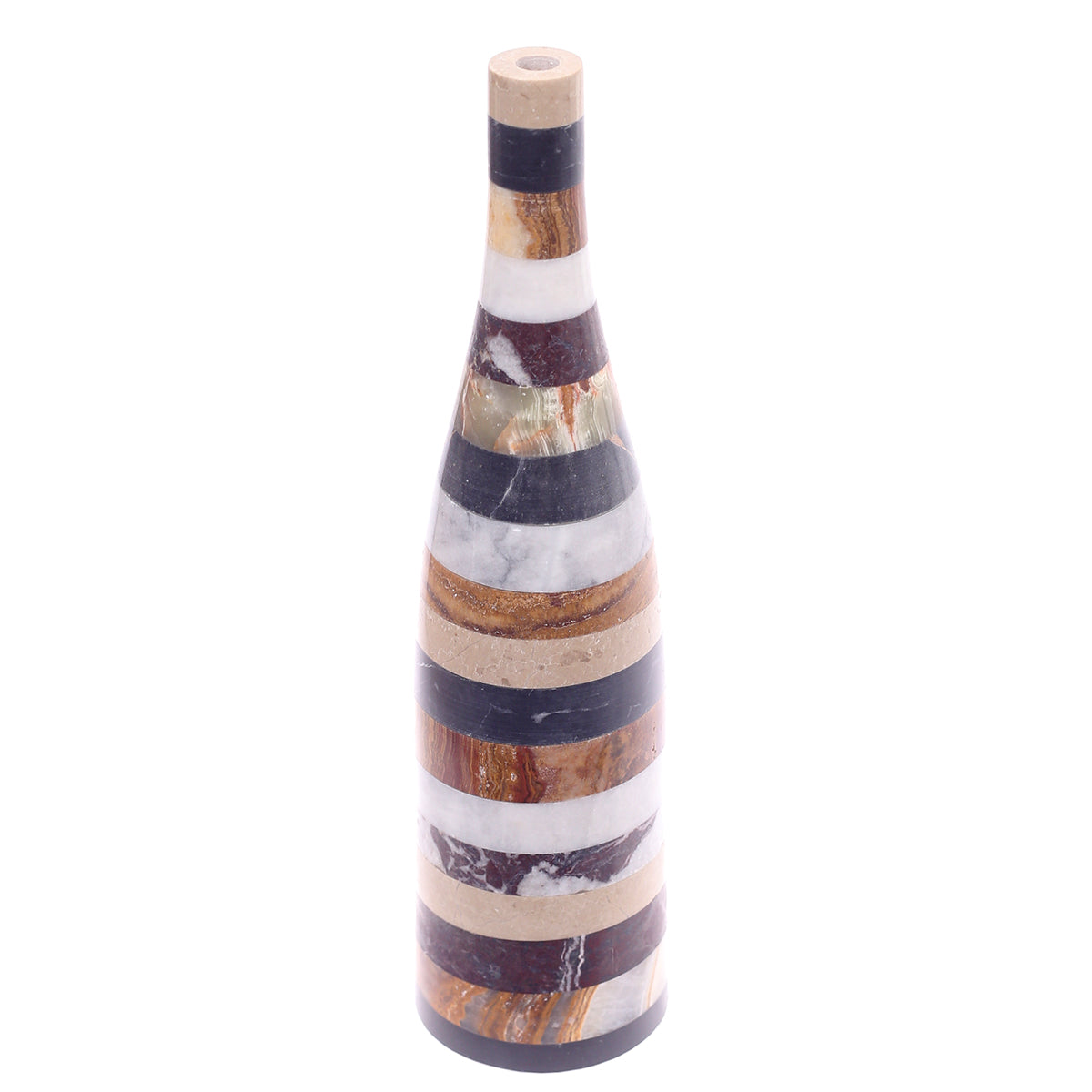 BOTTLE VASE 4X4X15.MARBLE.MULTICOLOUR..