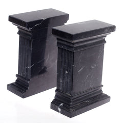 PILLAR BOOKEND 5X7X2.5.MARBLE.BLACK..