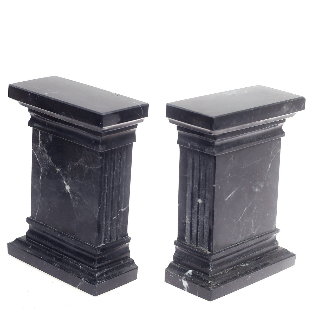 PILLAR BOOKEND 5X7X2.5.MARBLE.BLACK..