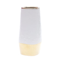 TABLE VASE.CERAMIC.BEIGE GOLDEN..DP14971