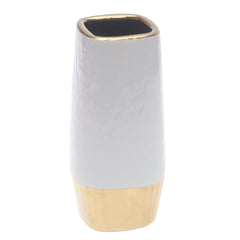 TABLE VASE.CERAMIC.BEIGE GOLDEN..DP14972