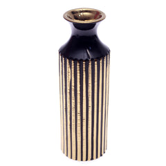 TABLE VASE.CERAMIC.BLACK GOLDEN.S.BG-890