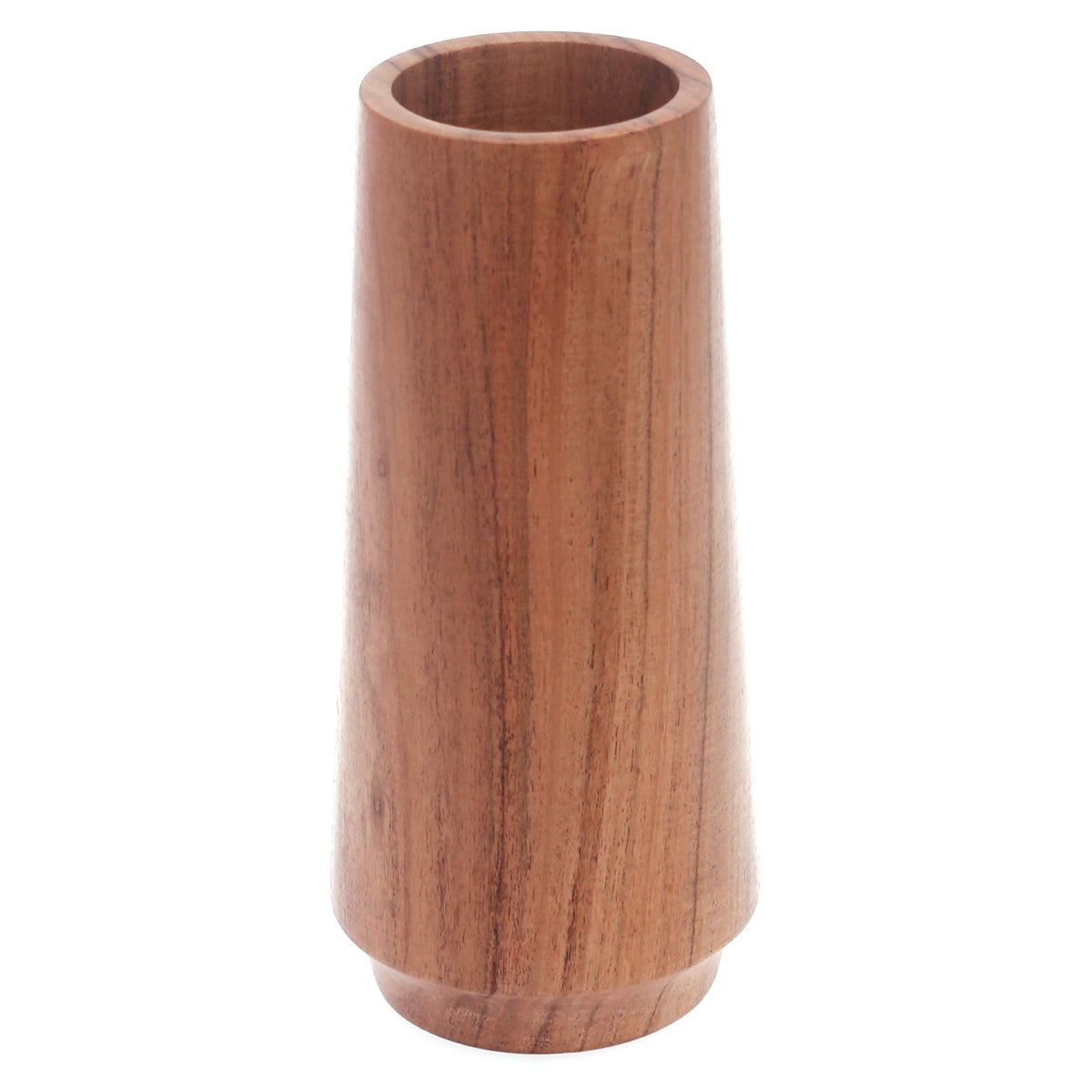 TABLE VASE (L).WOOD.BROWN..