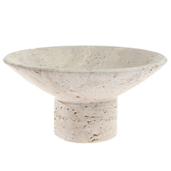 FRUIT BOWL 10X10X4.5.STONE.OFF WHITE..