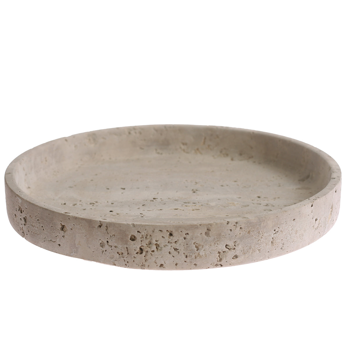 BOWL WITH BASE 12X12X3.STONE.BEIGE