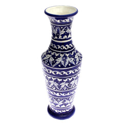 Floral Blue Vase