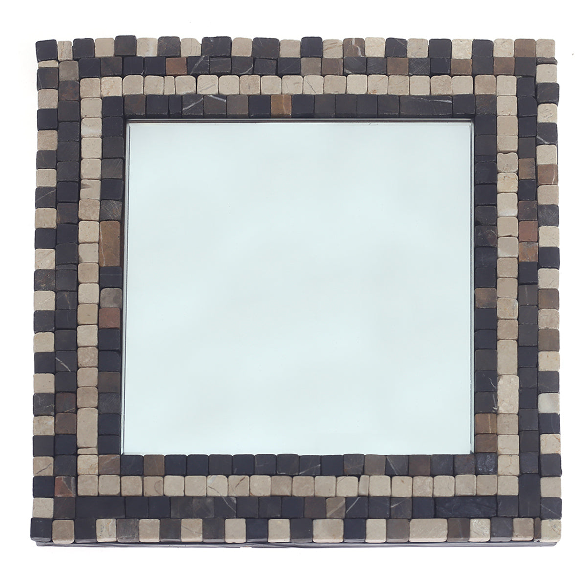 Square MirrorIn Mosaic.Black White.16x16