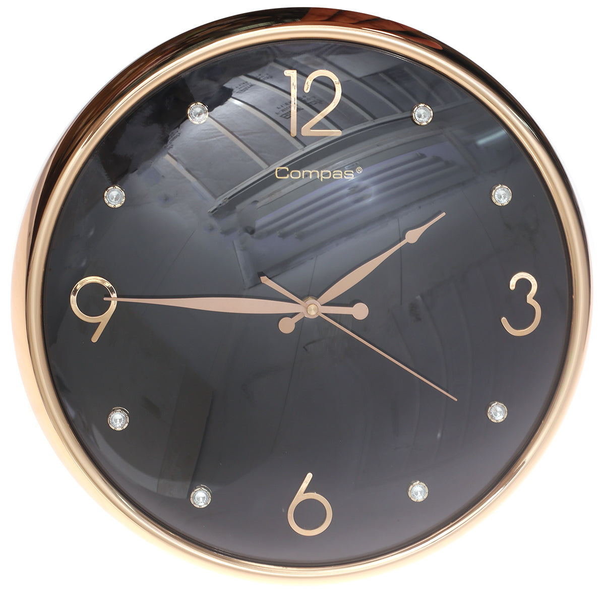 WALL CLOCK.Metal.Ross GOLDEN..7777