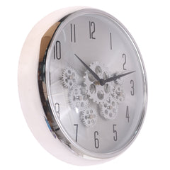 WALL CLOCK.Metal.BLACK SILVER..7777