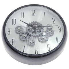 WALL CLOCK.Metal.Black White..7777