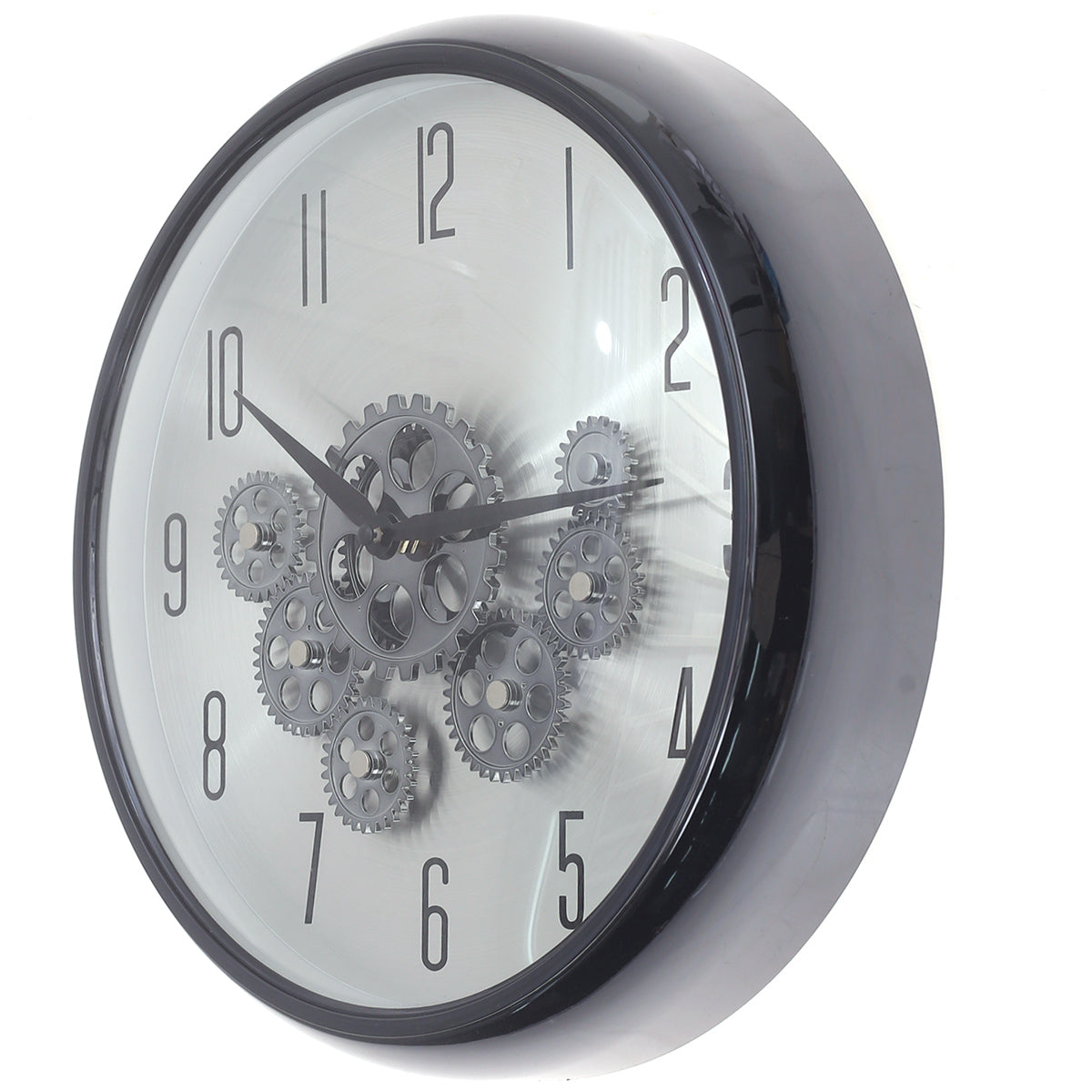 WALL CLOCK.Metal.Black White..7777