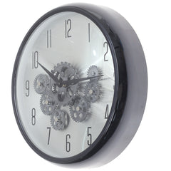 WALL CLOCK.Metal.Black White..7777