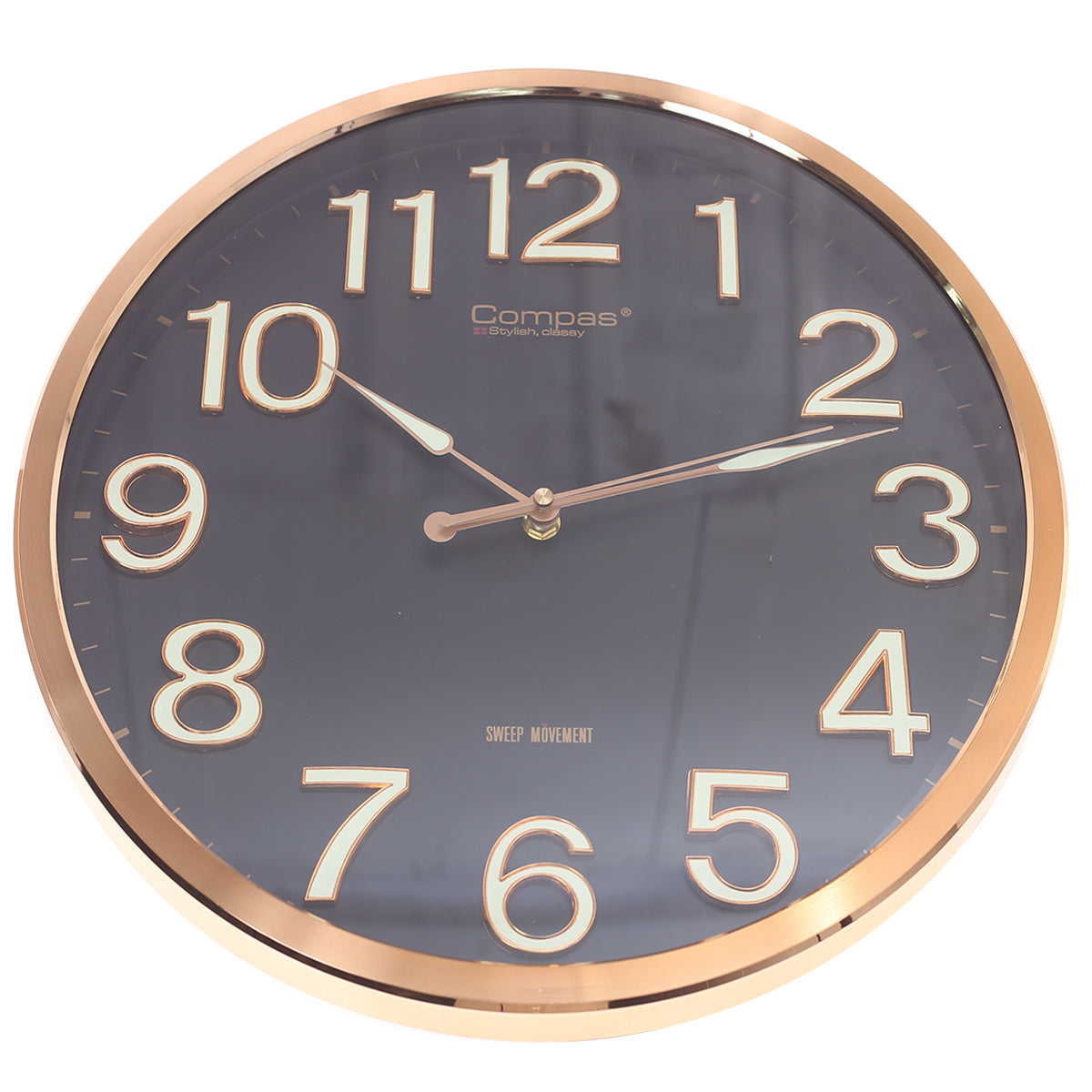 WALL CLOCK.Metal.Ross GOLDEN..7777