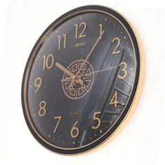 WALL CLOCK.Metal.Black GOLDEN..7777