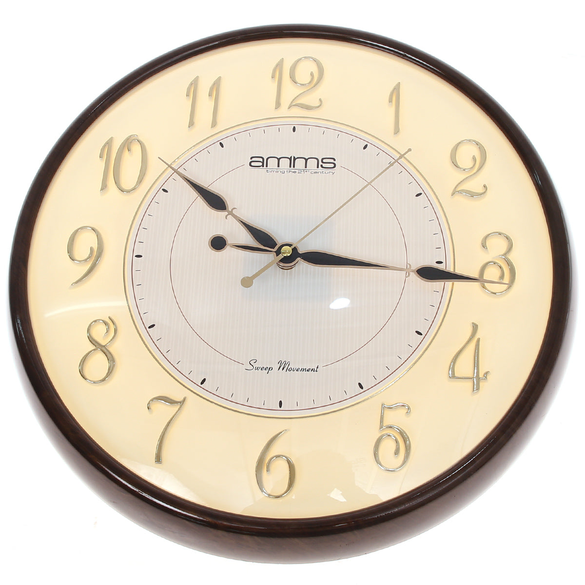 WALL CLOCK Gold.PLASTIC..AMB-624