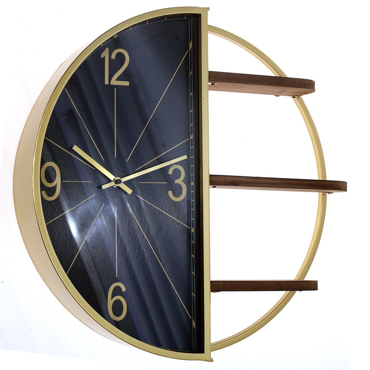 WALL CLOCK shelf.METAL.12X12 INC.ART-075