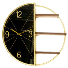 WALL CLOCK shelf.METAL.12X12 INC.ART-075