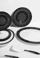 Noir Chic Dinner Set – Modern Mandala Elegance for Sophisticated Dining (22 / 30 / 43 PCS)