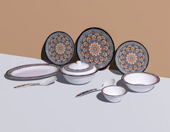 Nightfall Blossom Dinner Set – Artistic Mandala Elegance for Refined Dining (22 / 30 / 43 PCS)