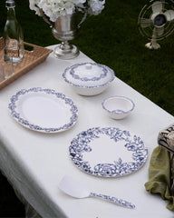 Azure Blossom Dinner Set – Timeless Floral Elegance for Refined Dining (22 / 30 / 43 PCS)