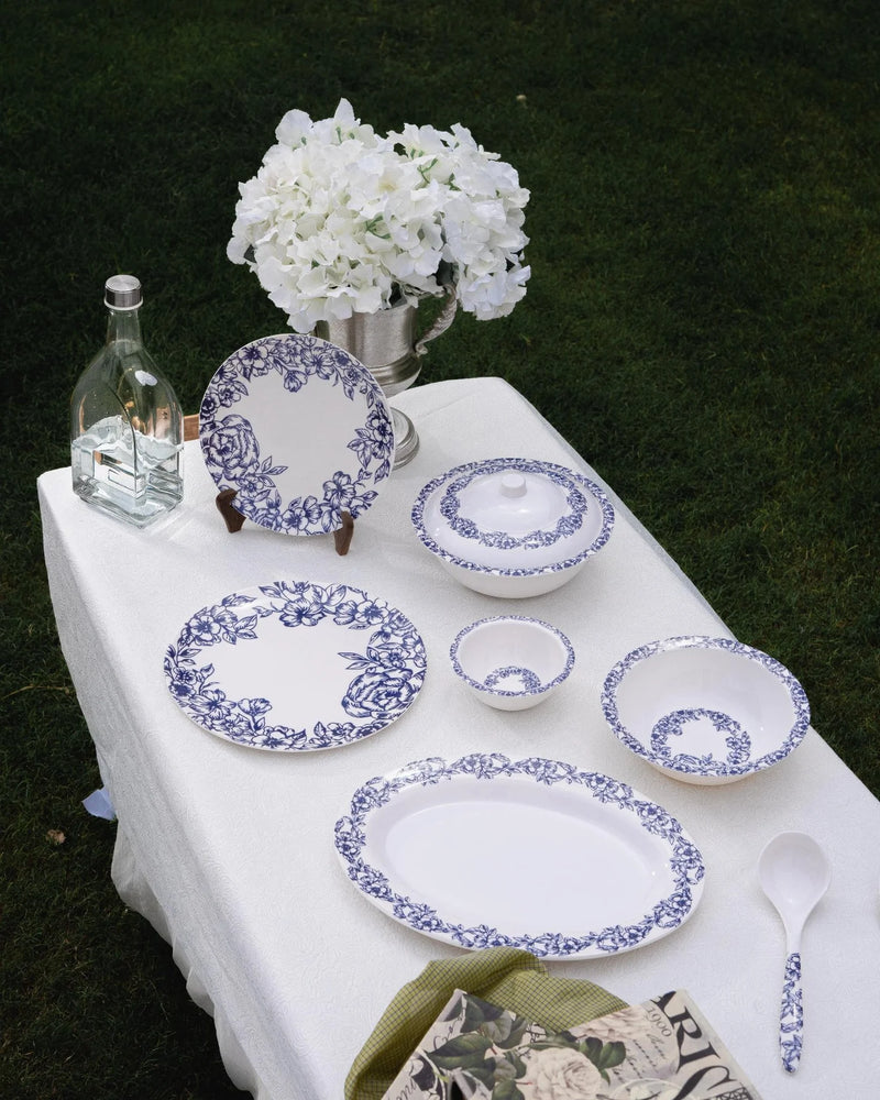 Azure Blossom Dinner Set – Timeless Floral Elegance for Refined Dining (22 / 30 / 43 PCS) - Habitt