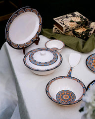 Nightfall Blossom Dinner Set – Artistic Mandala Elegance for Refined Dining (22 / 30 / 43 PCS)