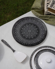 Noir Chic Dinner Set – Modern Mandala Elegance for Sophisticated Dining (22 / 30 / 43 PCS) - Habitt