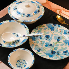 Sea of Blue Dinner Set – Coastal Florals with Fresh, Timeless Elegance (22 / 30 / 43 PCS)