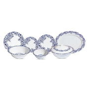 Azure Blossom Dinner Set – Timeless Floral Elegance for Refined Dining (22 / 30 / 43 PCS) - Habitt